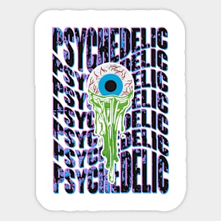 Psychedelic Typo Sticker